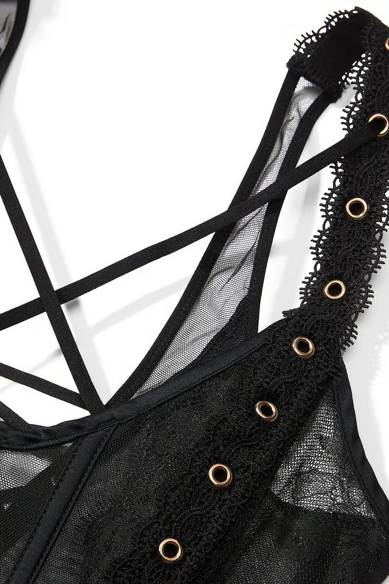 Комплект білизни з корсетом 260764471 black