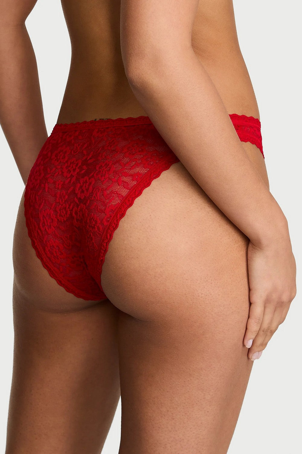 Мереживні трусики бразіліана 262147933 red Victoria`s Secret