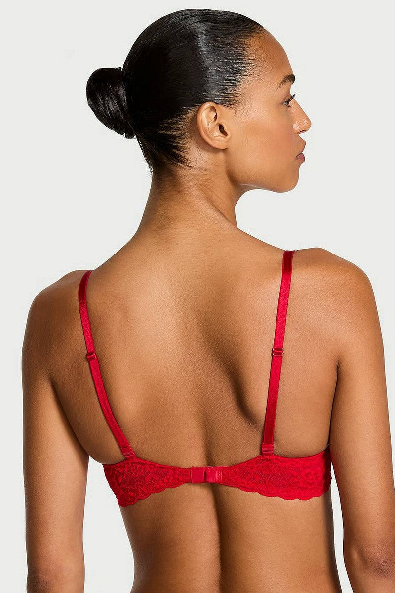 Мереживний бюстгальтер на кісточках 271742837 red Victoria`s Secret спина