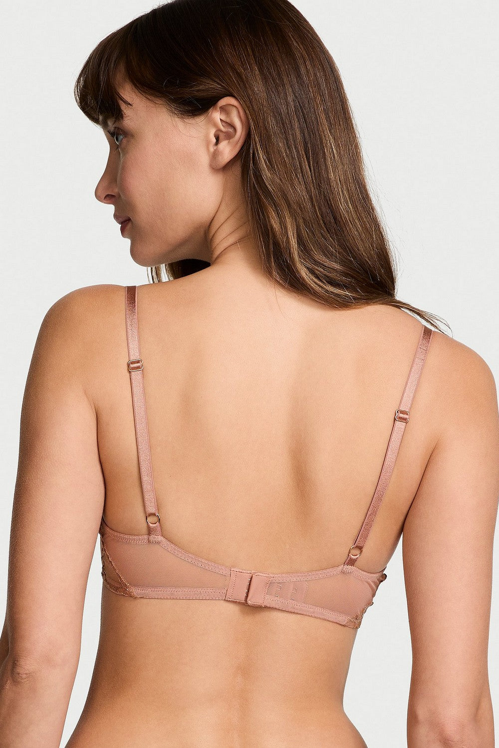 Бюстгальтер із мікросітки 281625318 rose Victoria`s Secret спина
