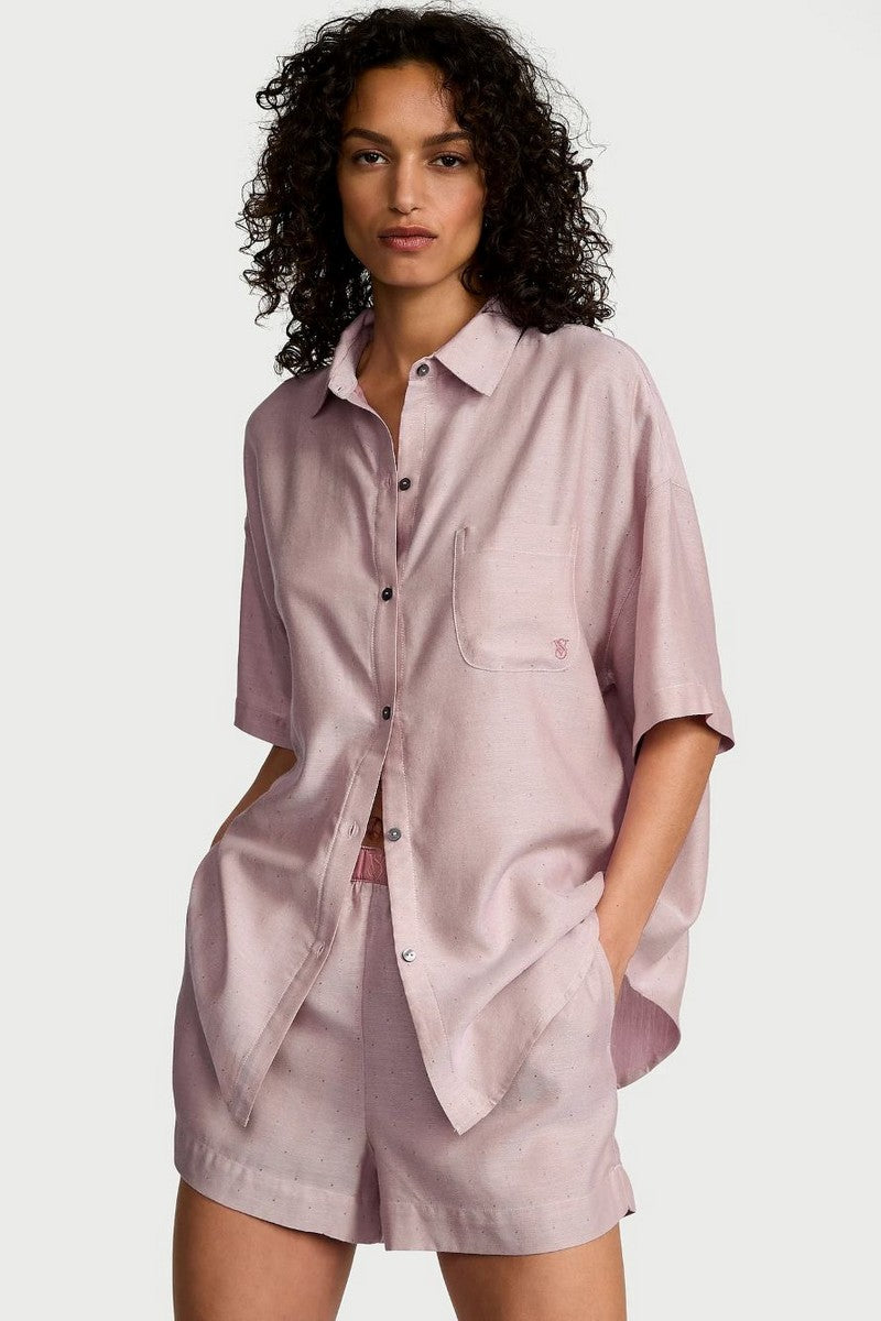 Піжама з модала з шортами 316175264 rose