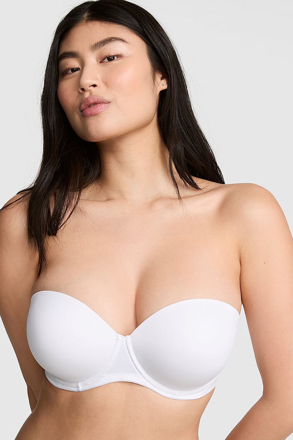 Бюстгальтер бандо на кісточках 325573672 white Victoria`s Secret