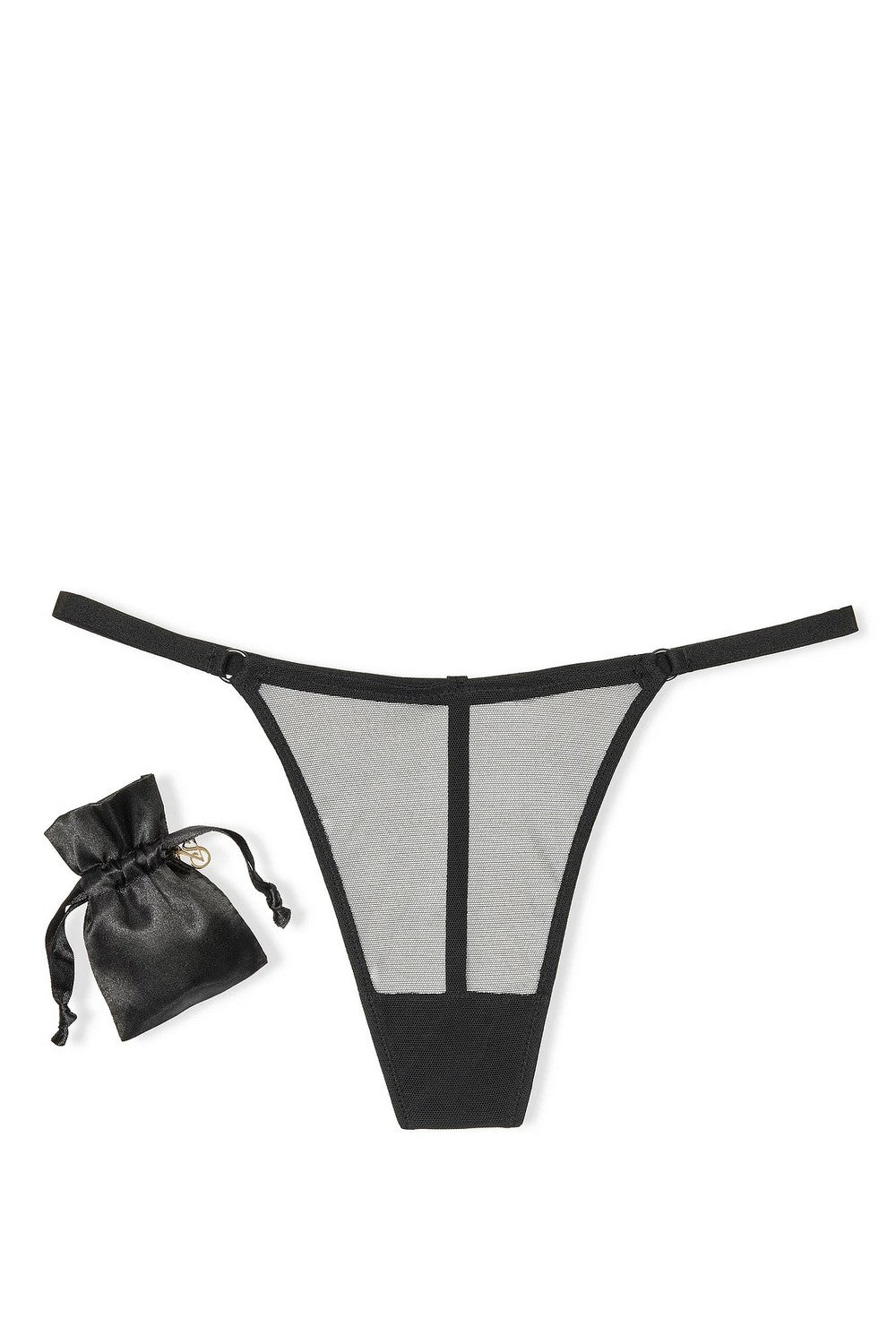 Стрінги з тонкими боковинками 332086599 black Victoria`s Secret