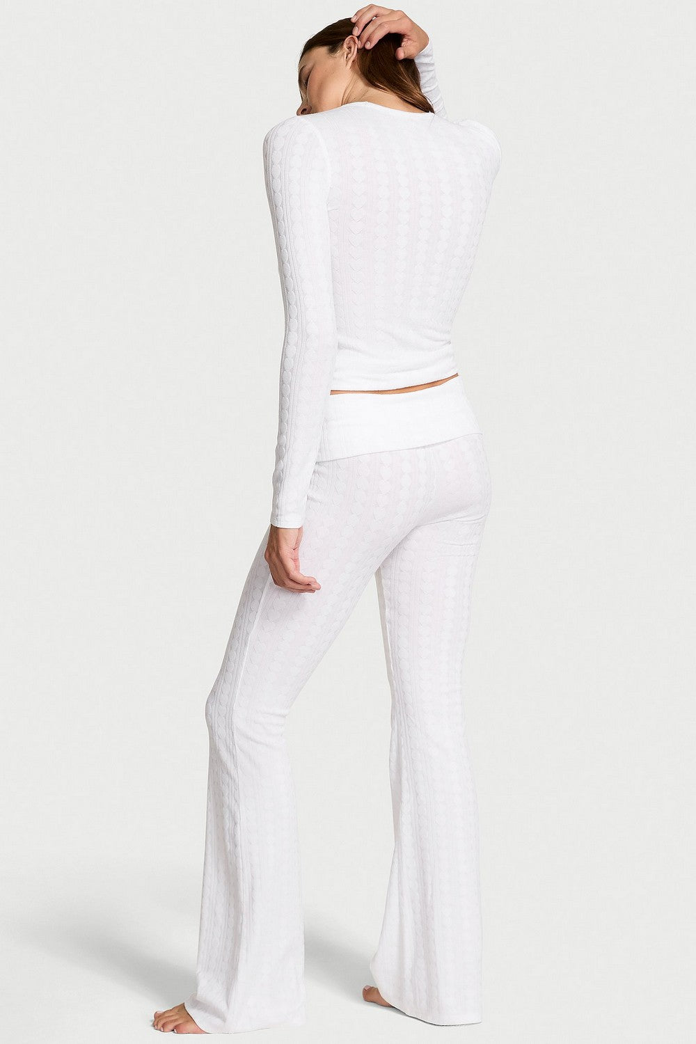 Бавовняна піжама з брюками 333937012 white Victoria`s Secret спина