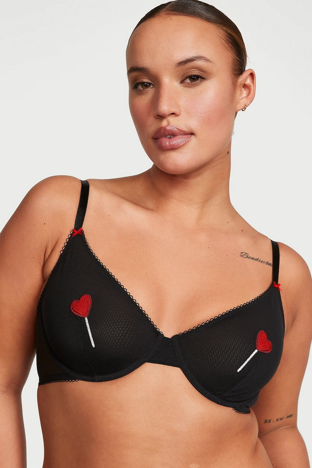 Бюстгальтер із мікросітки 345985357 black Victoria`s Secret