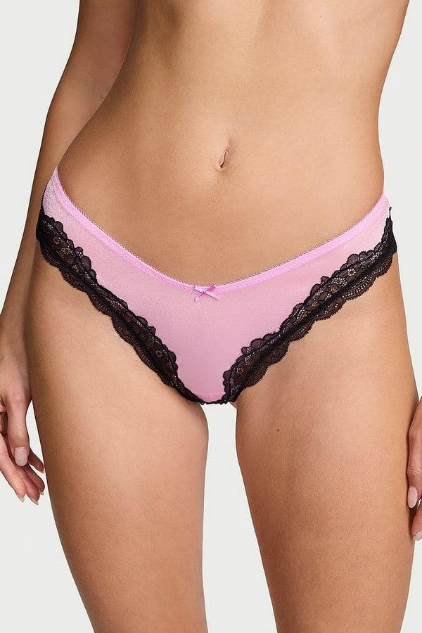Комплект білизни з мікросітки 353236264 pink Victoria`s Secret