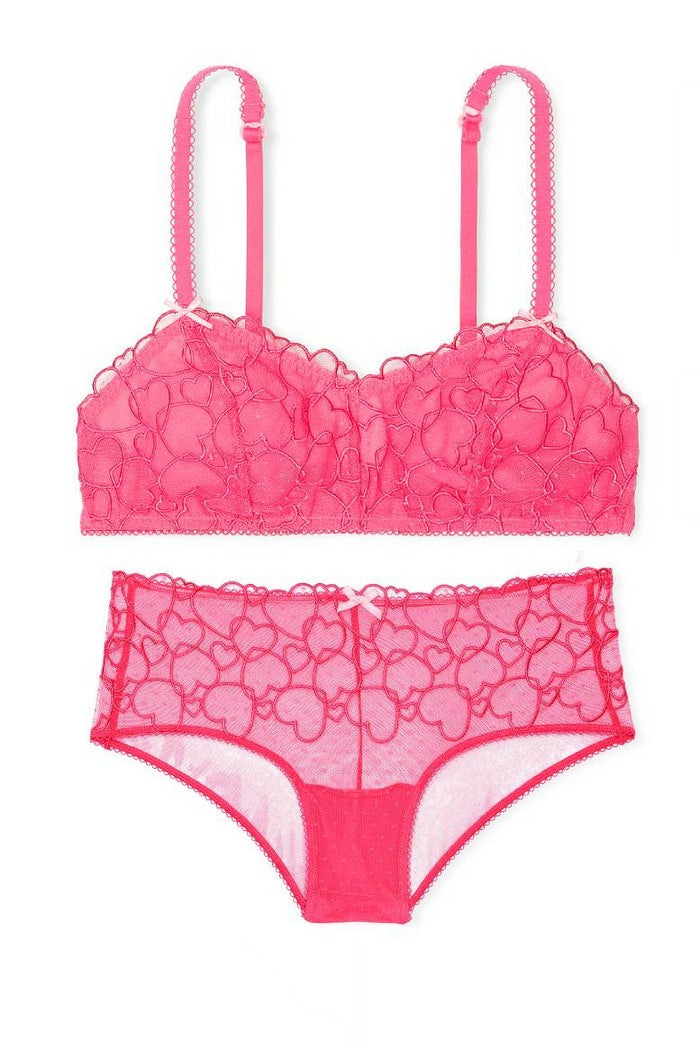 Комплект белья с сердечками 35652608 pink