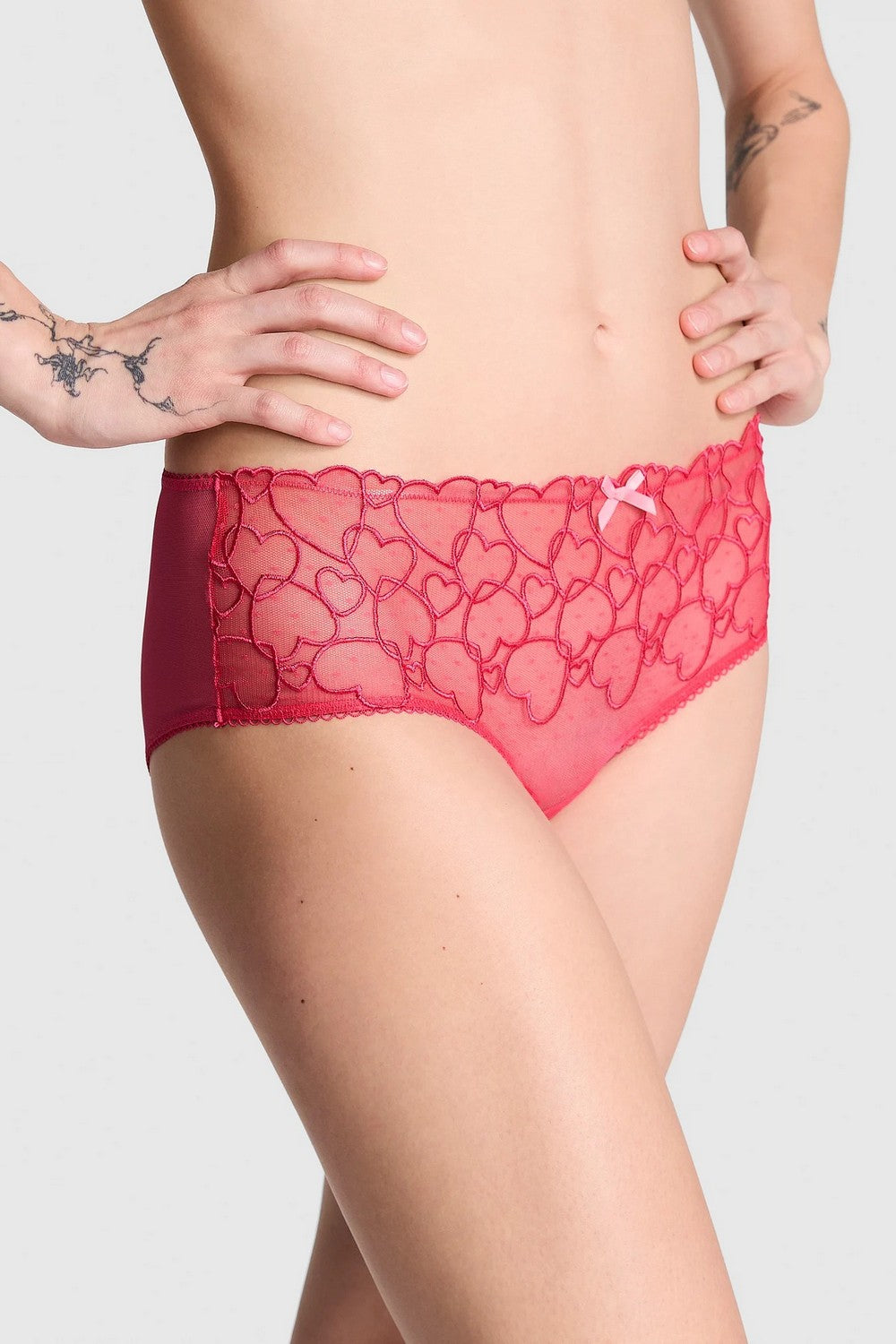 Комплект белья с сердечками 35652608 pink