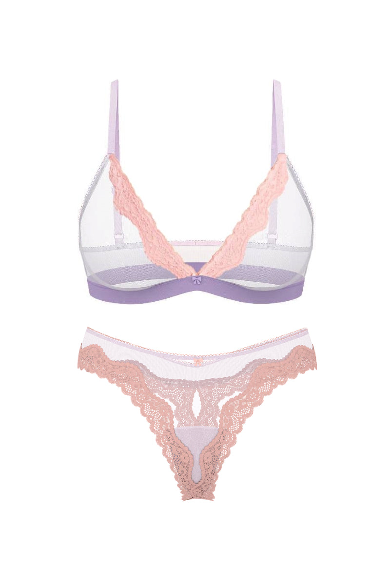 Комплект білизни з мікросітки 404837703 lilac