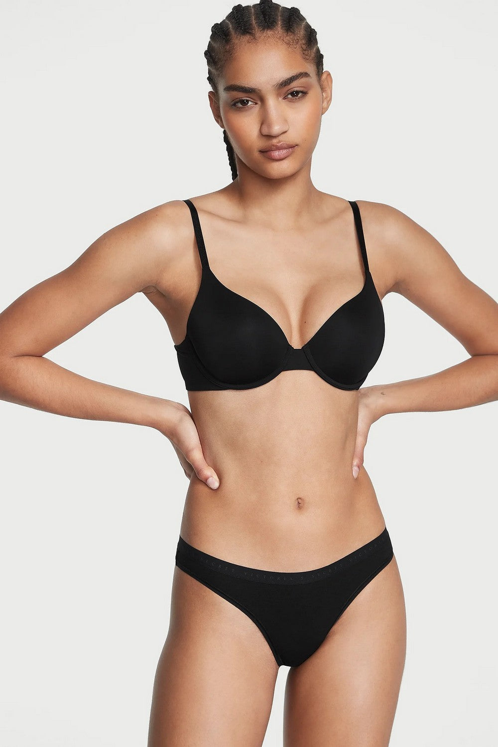 Хлопковые трусики стринг 405813298 black