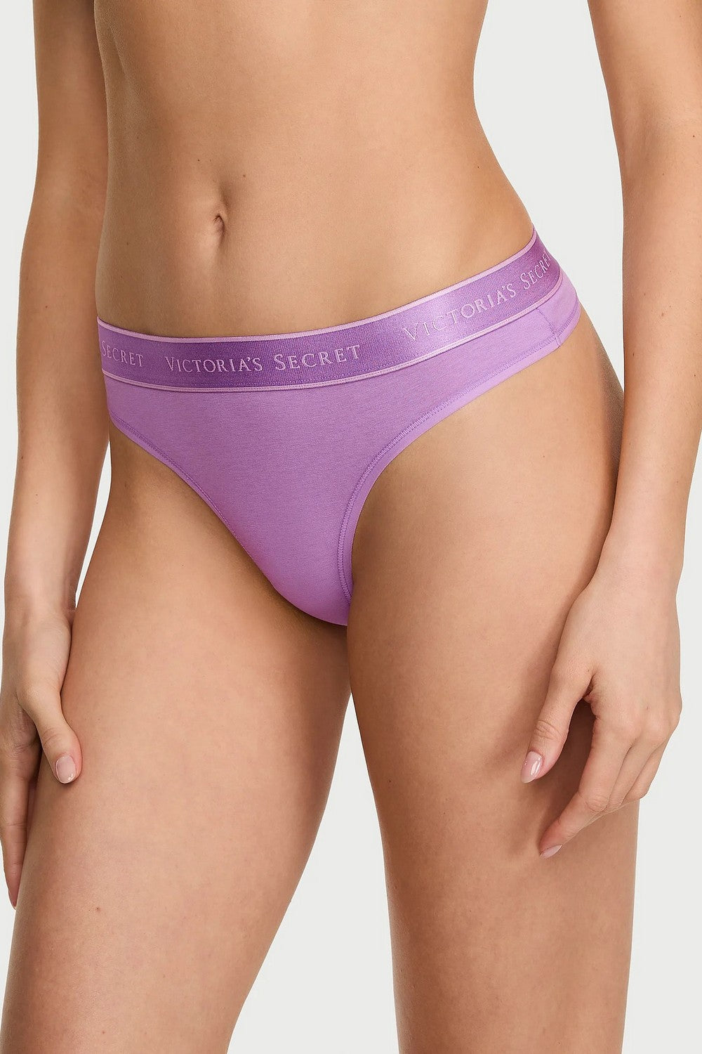 Бавовняні трусики стрінг 414281103 lilac Victoria`s Secret