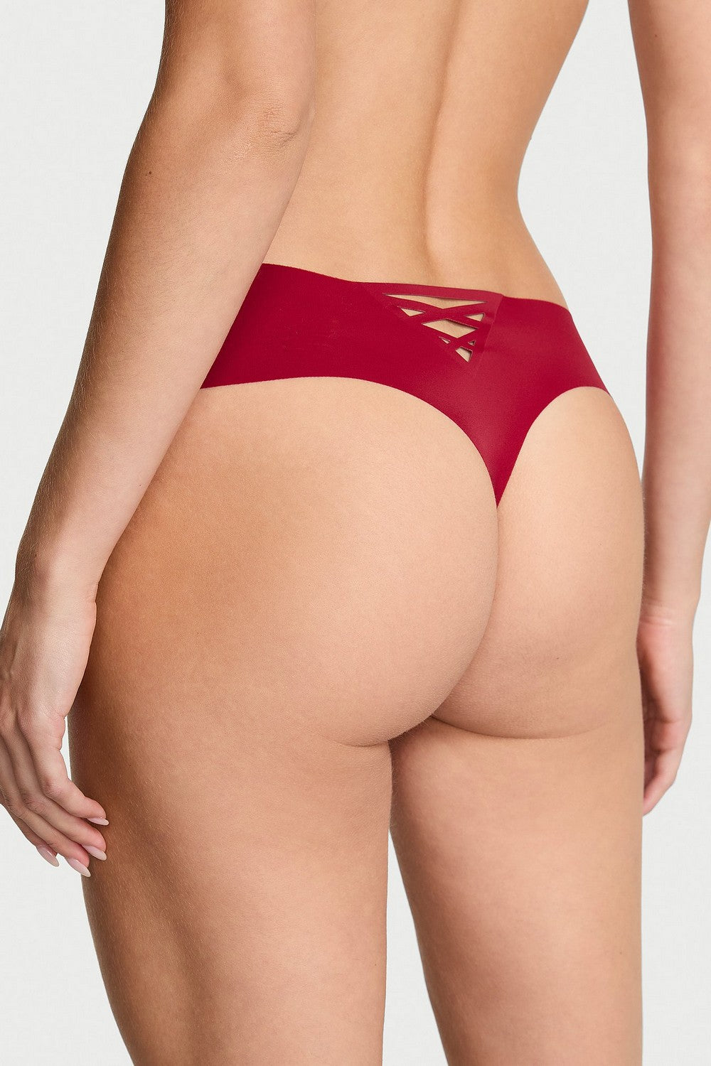 Безшовні трусики стрінги 42263368 red Victoria`s Secret спина