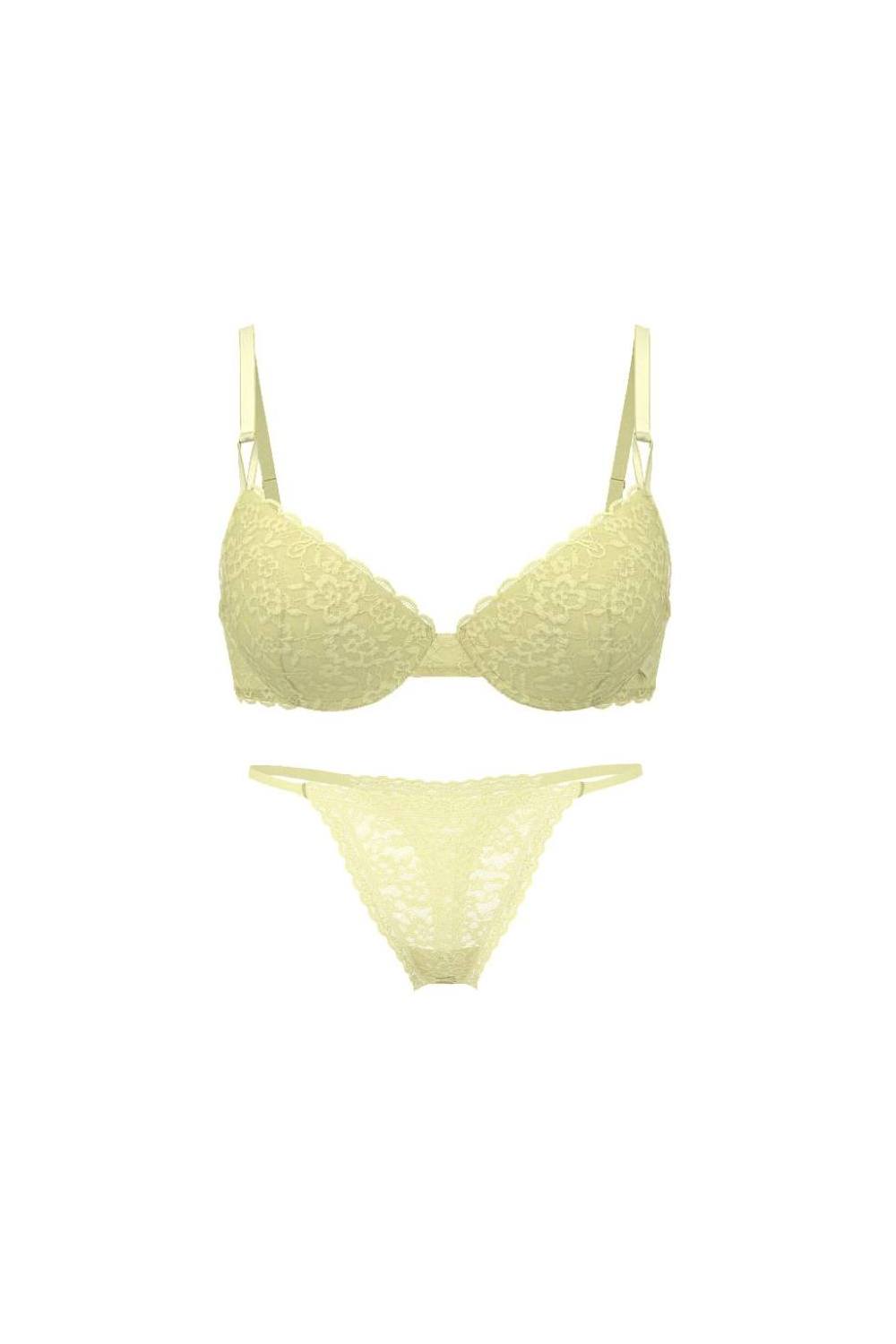 Комплект білизни 424901569 yellow Victoria`s Secret