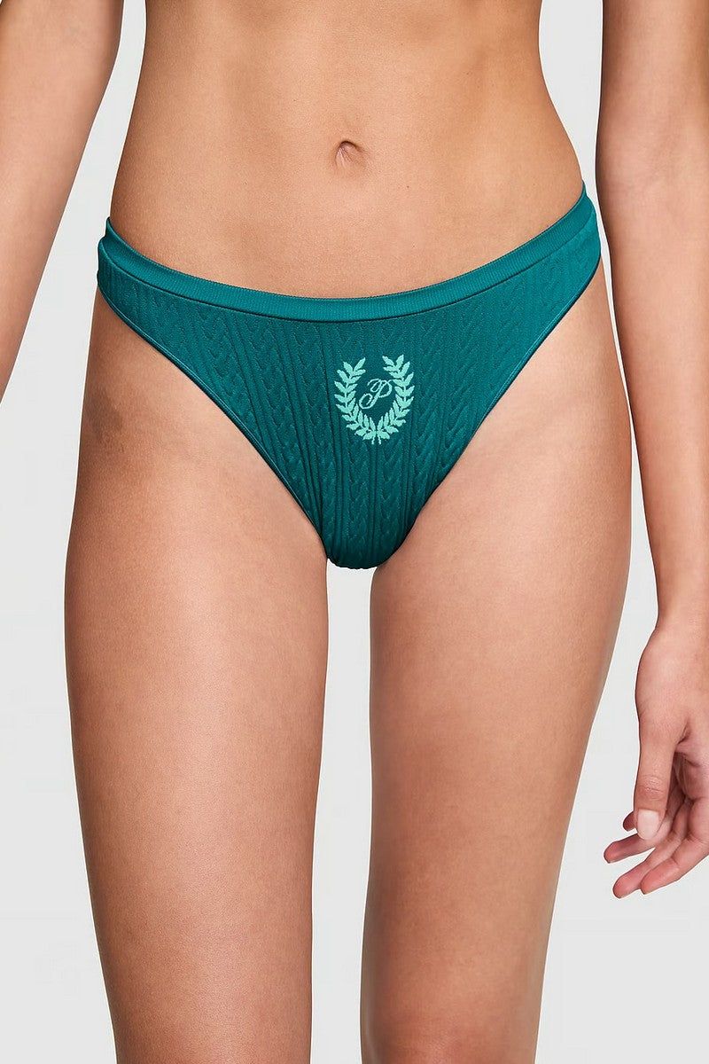 Стрінги з текстурної тканини 45491902 green Victoria`s Secret