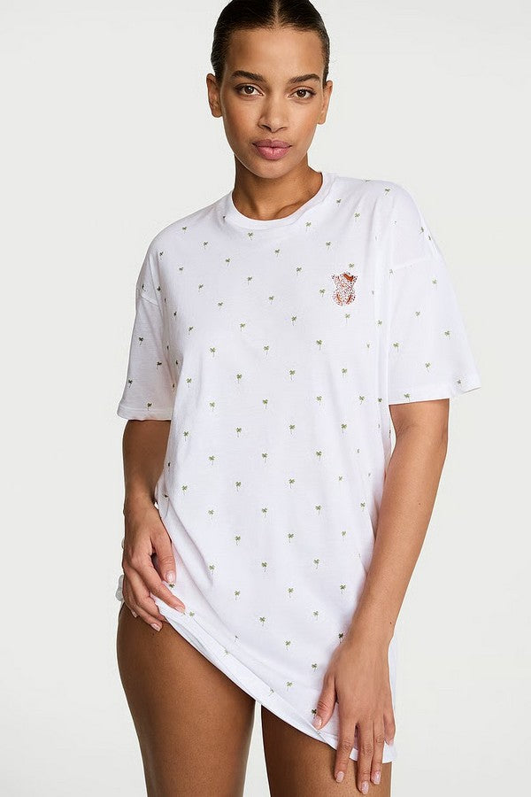Нічна сорочка з бавовни 465751146 white Victoria`s Secret