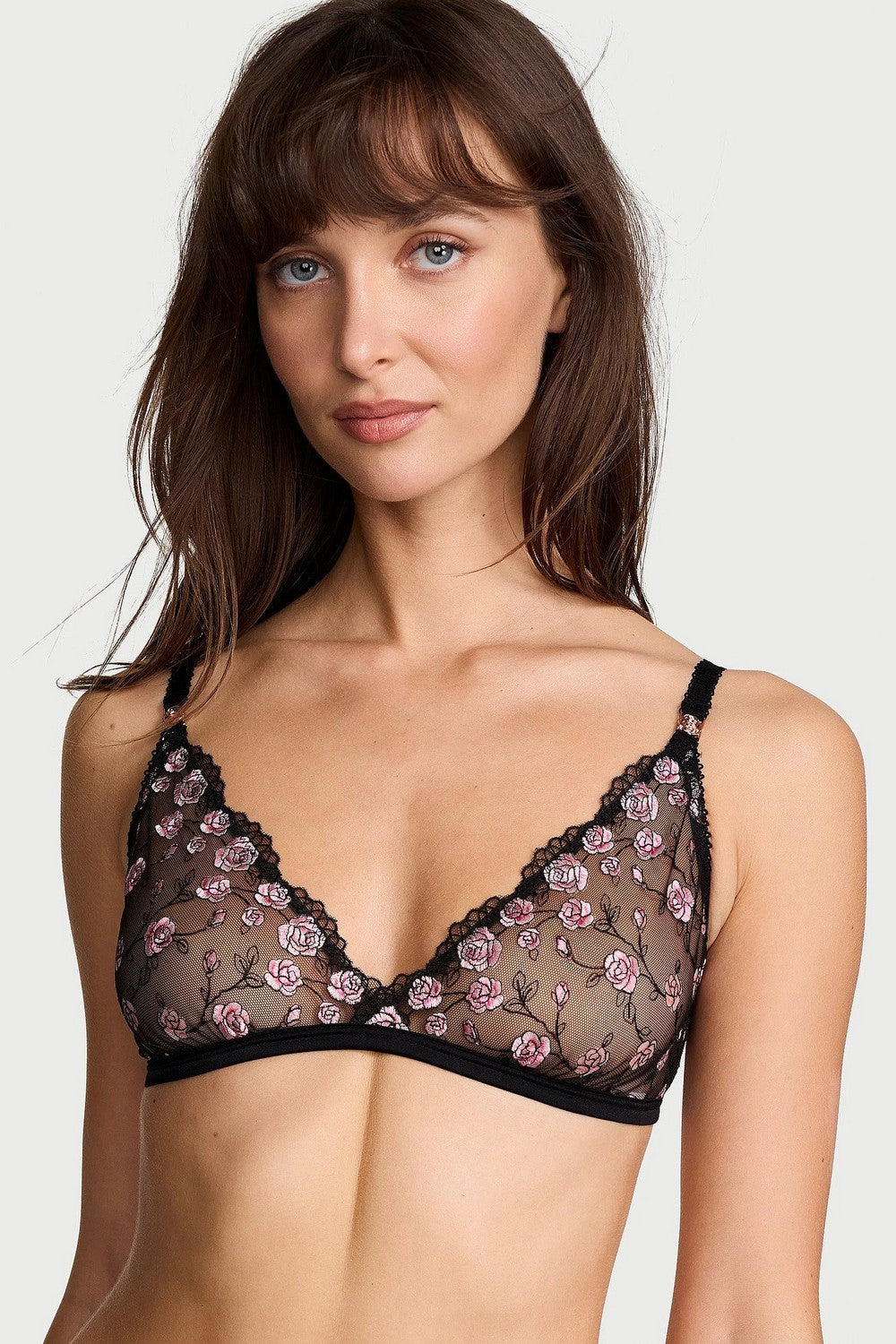 Бралет з вишивкою 468647627 black Victoria`s Secret