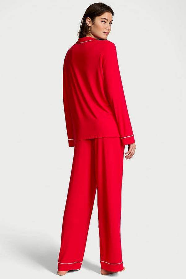 Пижама из модала с брюками 471437500 red