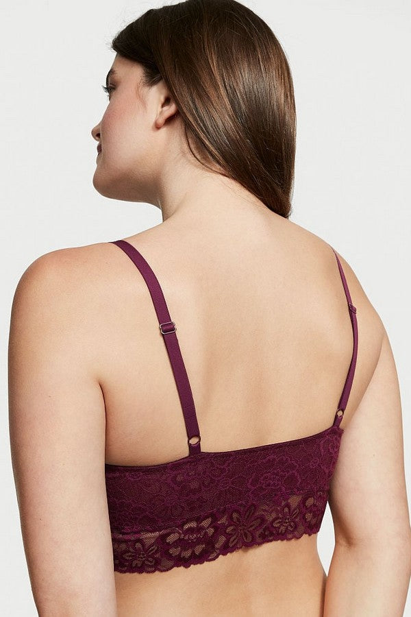 Комплект білизни з мереживом 484969364 burgundy
