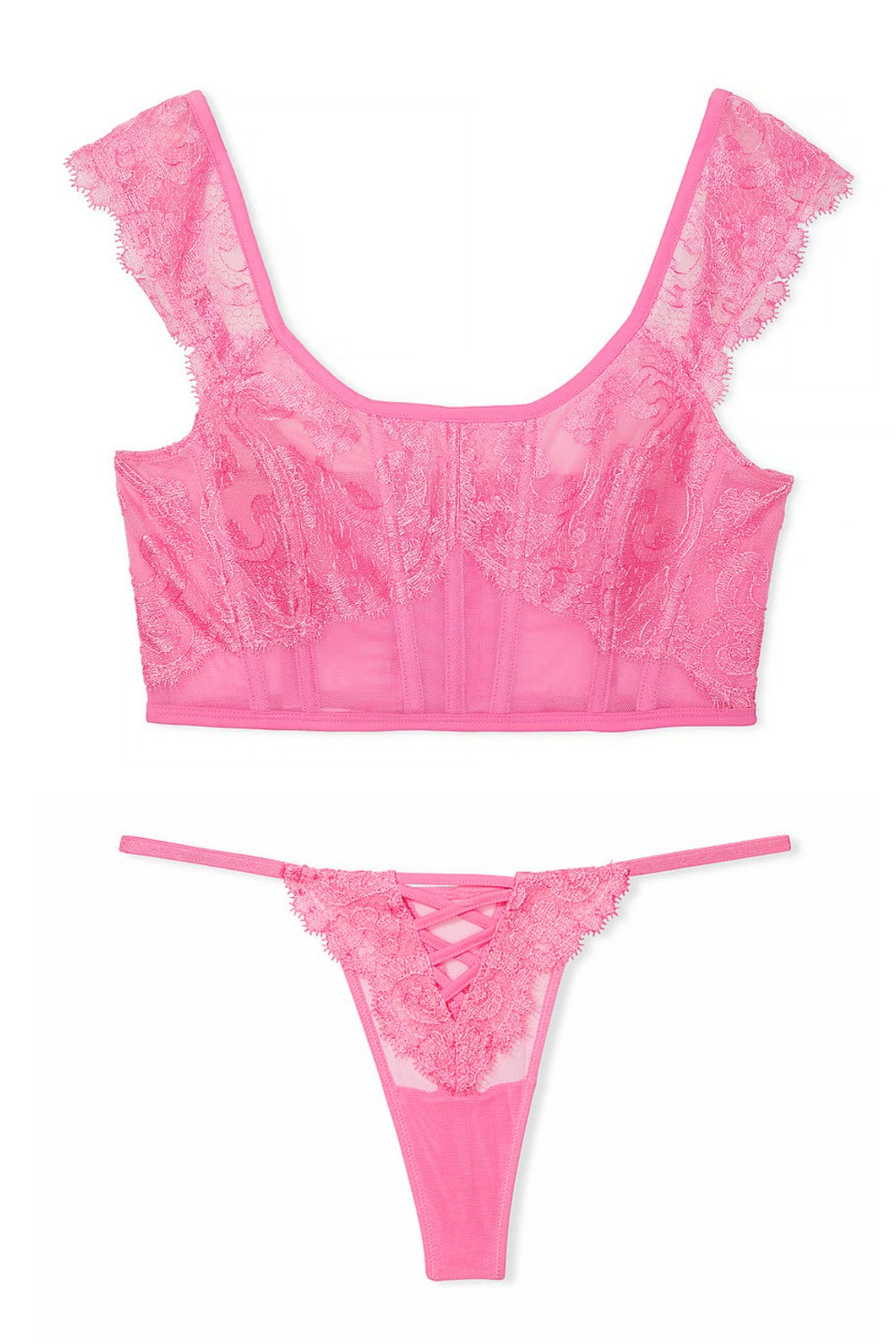 Комплект білизни з корсетним топом 502068246 pink