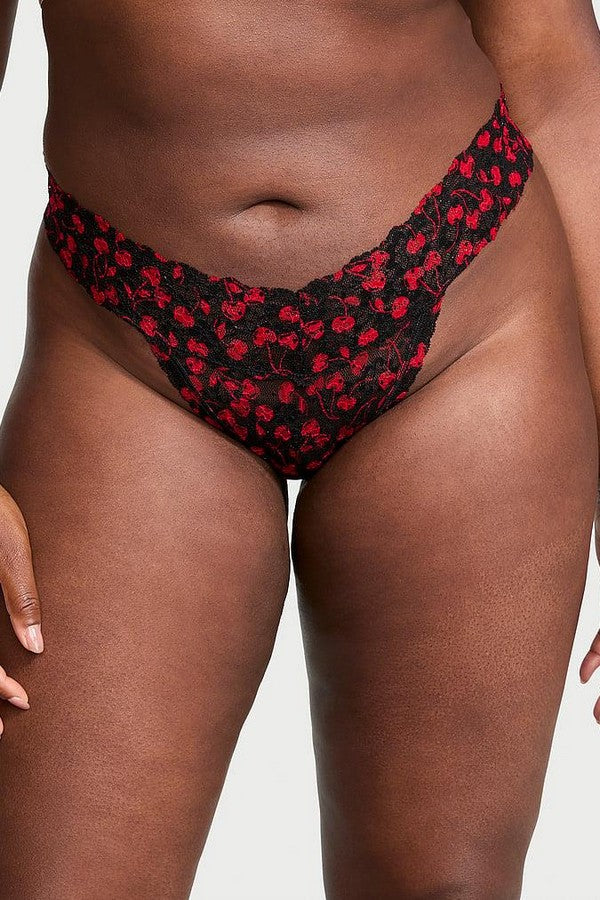 Трусики стринг с принтом 504324402 black