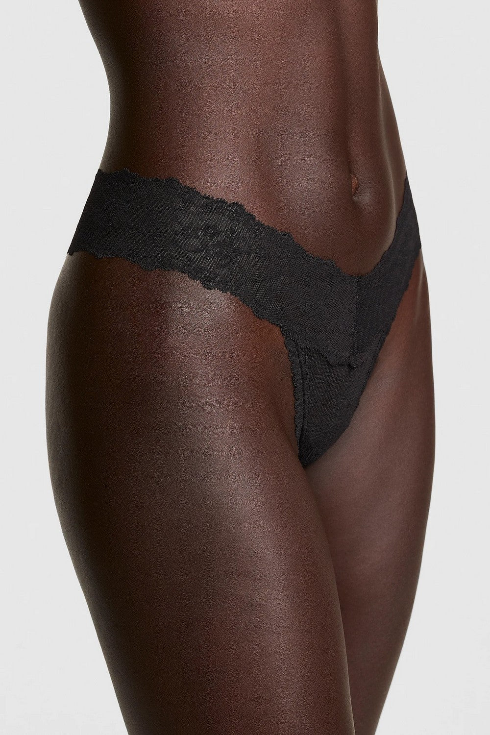 Мереживні трусики стрінги 508999289 Black Victoria`s Secret