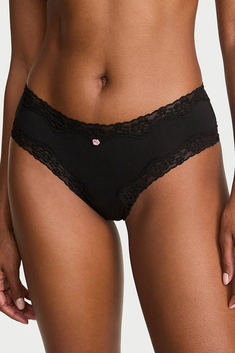 Бавовняні трусики бразиліана 535771814 black Victoria`s Secret