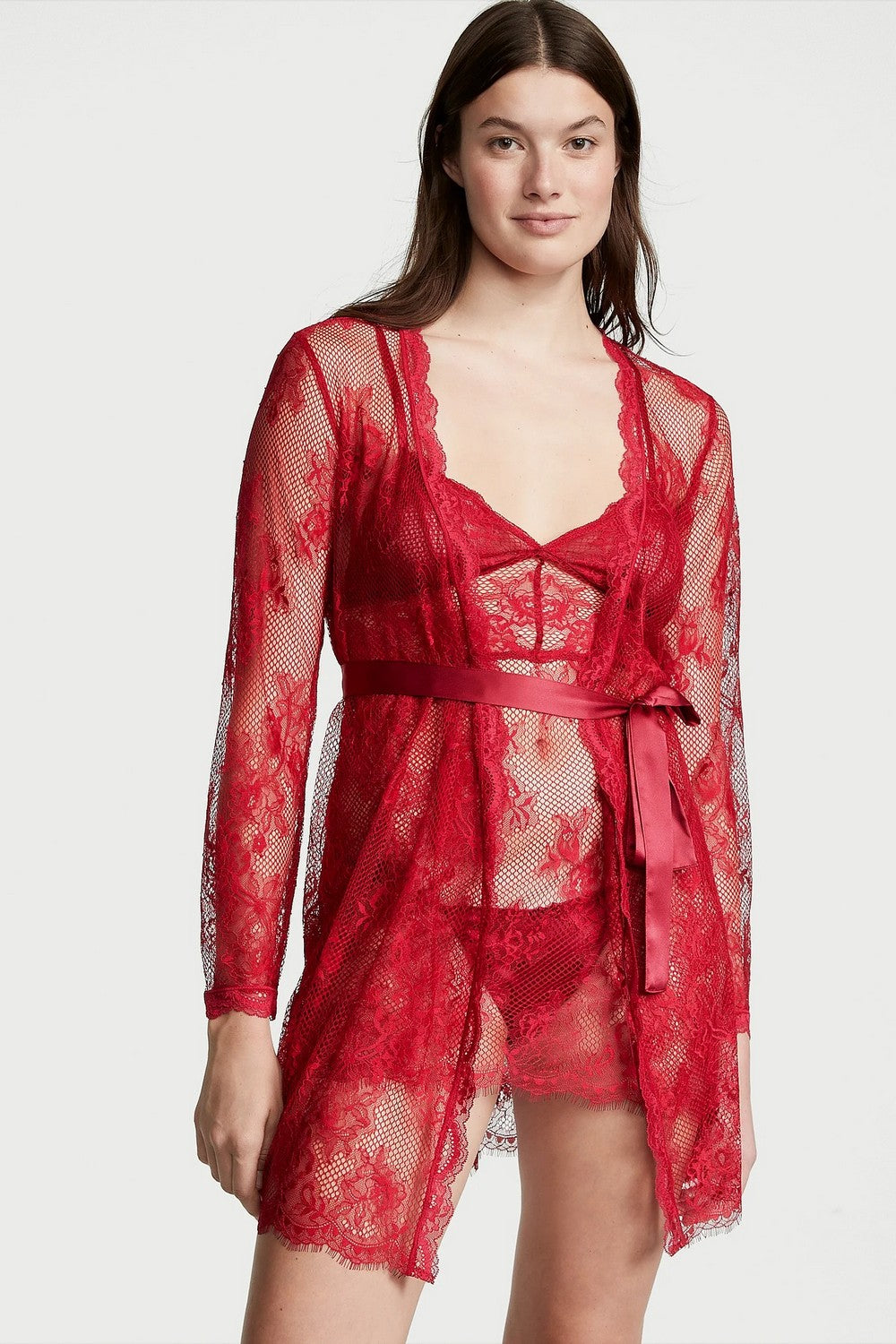 Ажурний пеньюар 545289278 red Victoria`s Secret