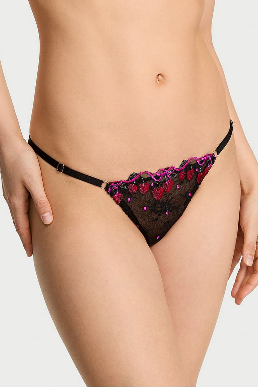 Стрінги з тонкими боковинками 553215988 black Victoria`s Secret
