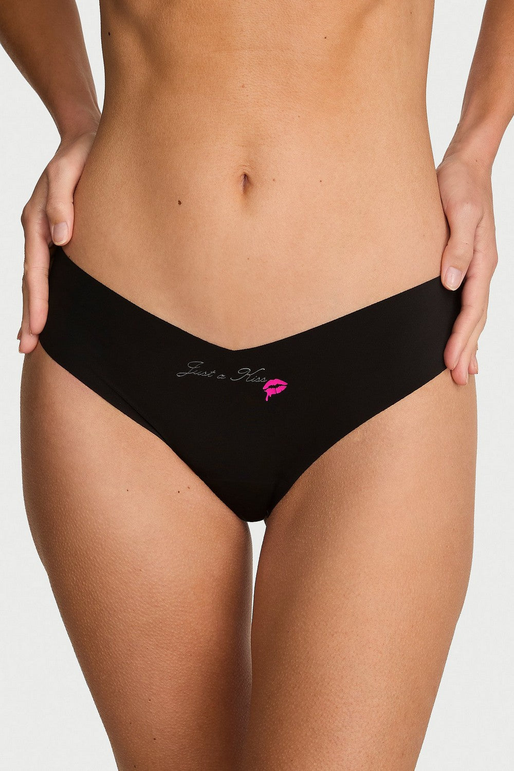 Безшовні трусики стрінг 564641446 black Victoria`s Secret