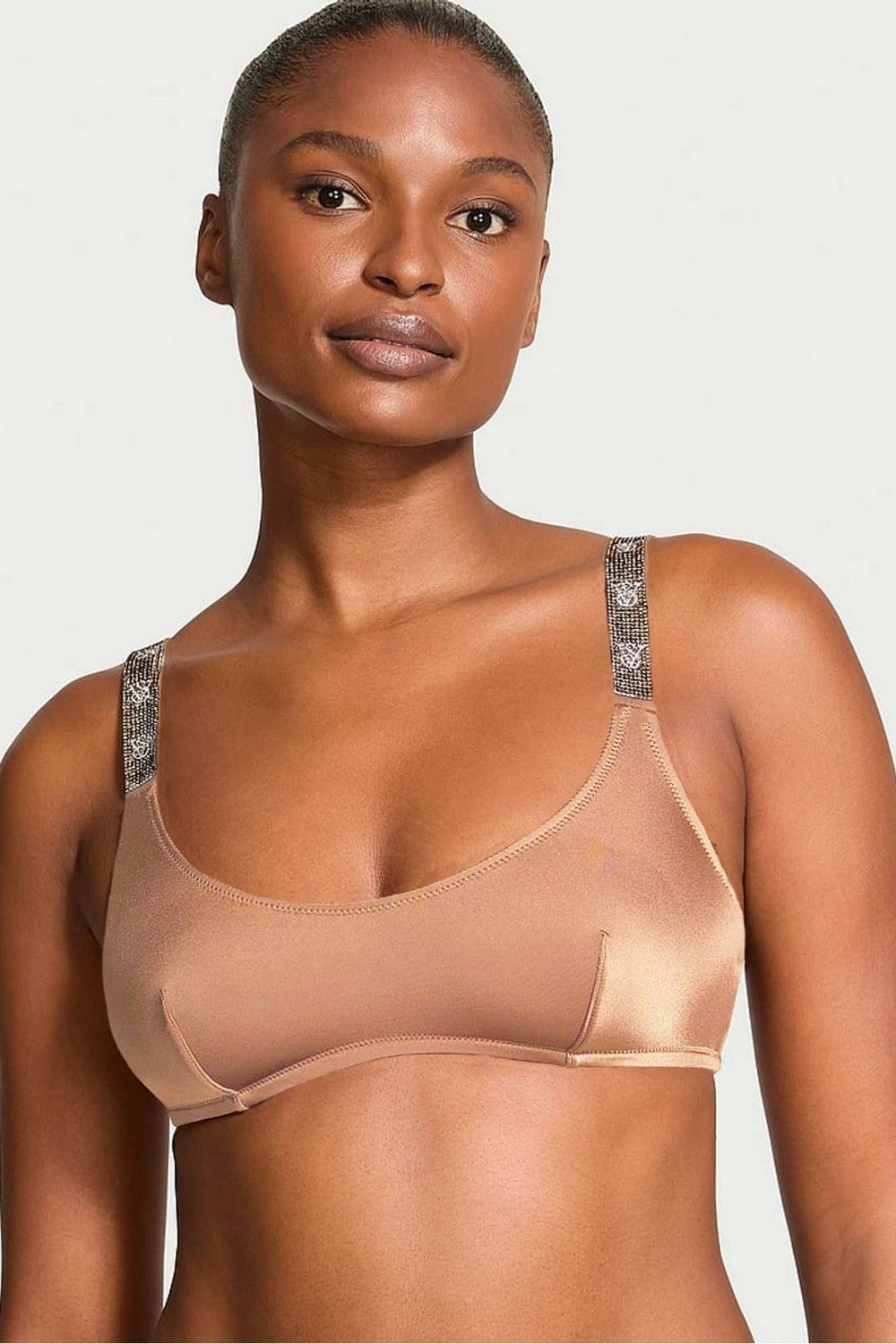 Комплект белья со стразами 598218565 beige