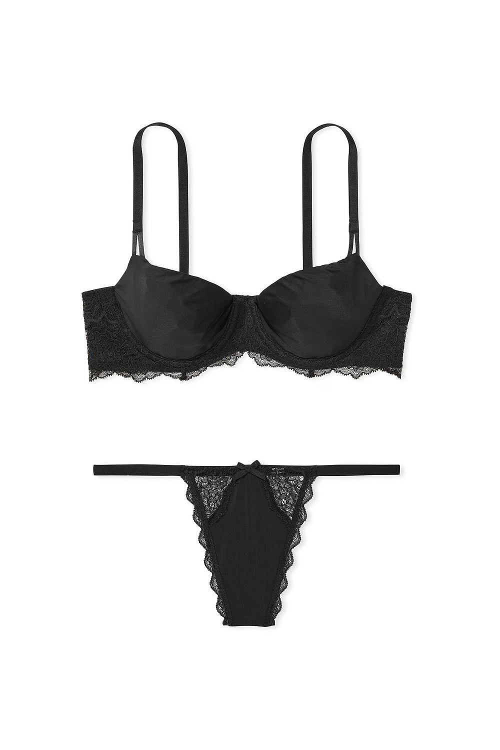 Комплект белья с кружевом 603316835 black