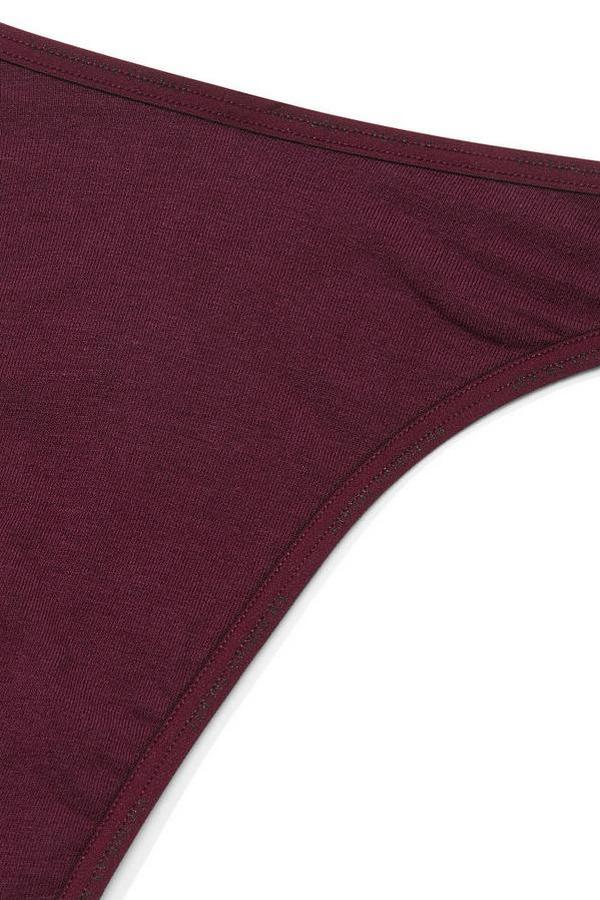 Бавовняні трусики стрінги 603736776 burgundy
