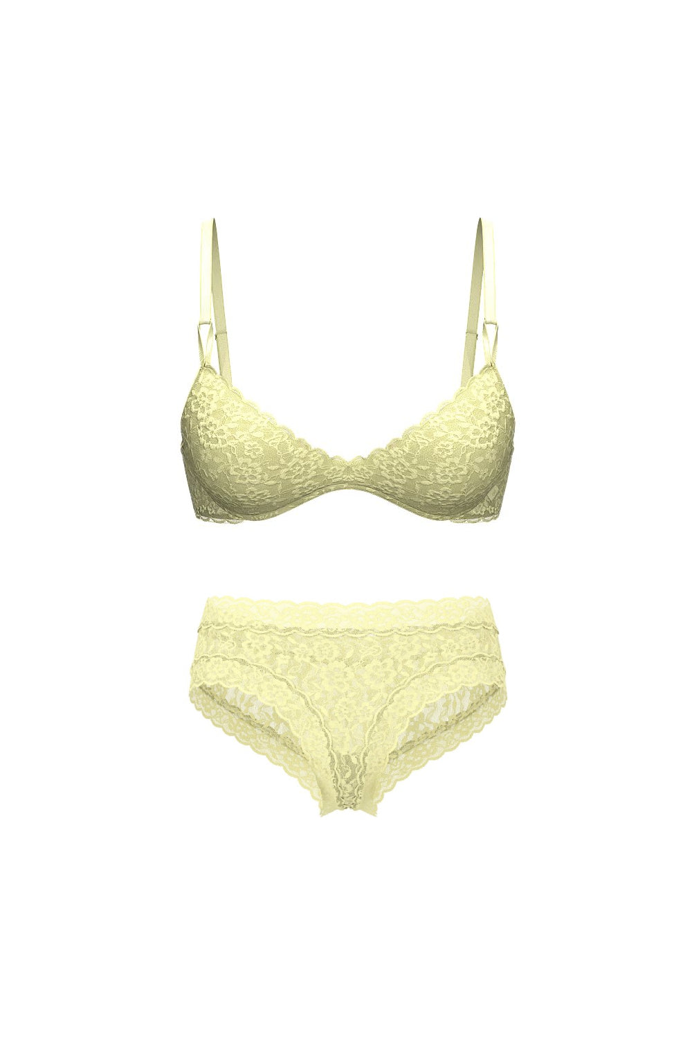 Комплект білизни пуш-ап 627026372 yellow Victoria`s Secret