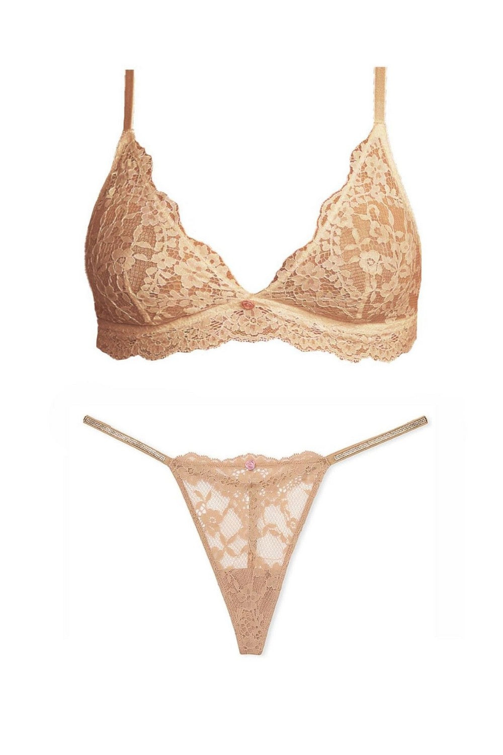 Мереживний комплект білизни 656400605 beige