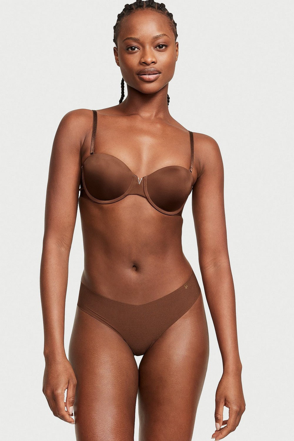 Безшовні трусики стрінг 673478916 brown Victoria`s Secret
