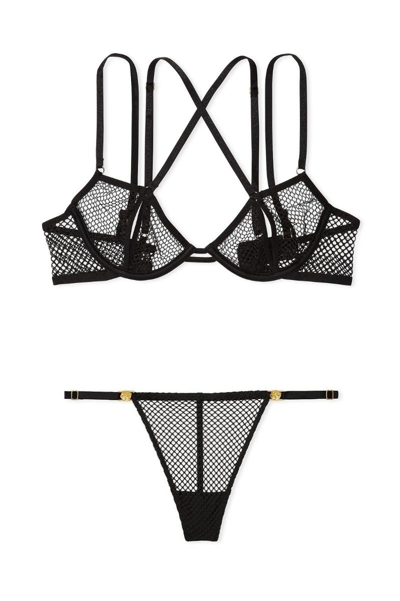 Комплект білизни із сітки 690180224 black