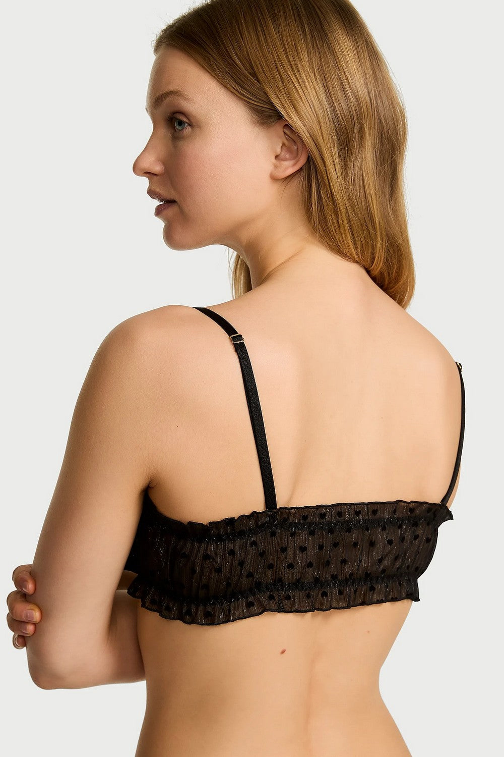 Шифоновий бра-топ 691421100 black Victoria`s Secret спина