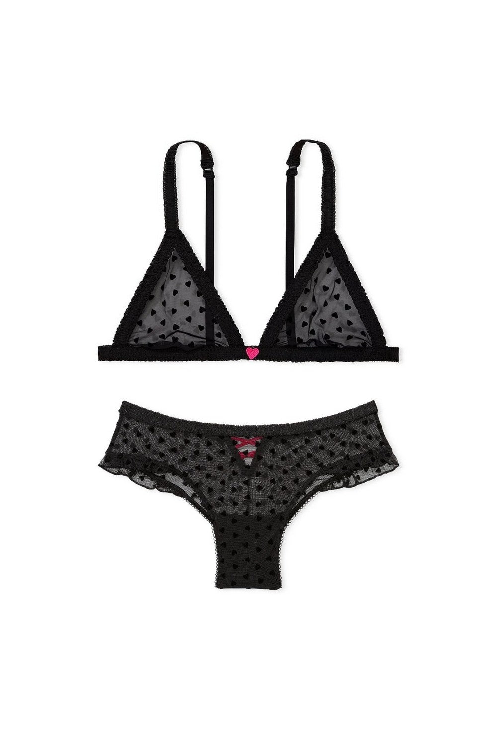 Комплект білизни із сердечками 696478263 black