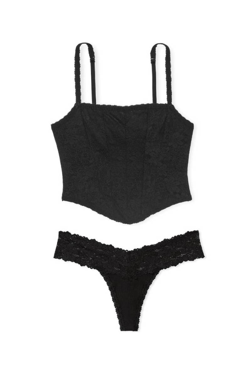 Комплект білизни з корсетним топом 770267001 black