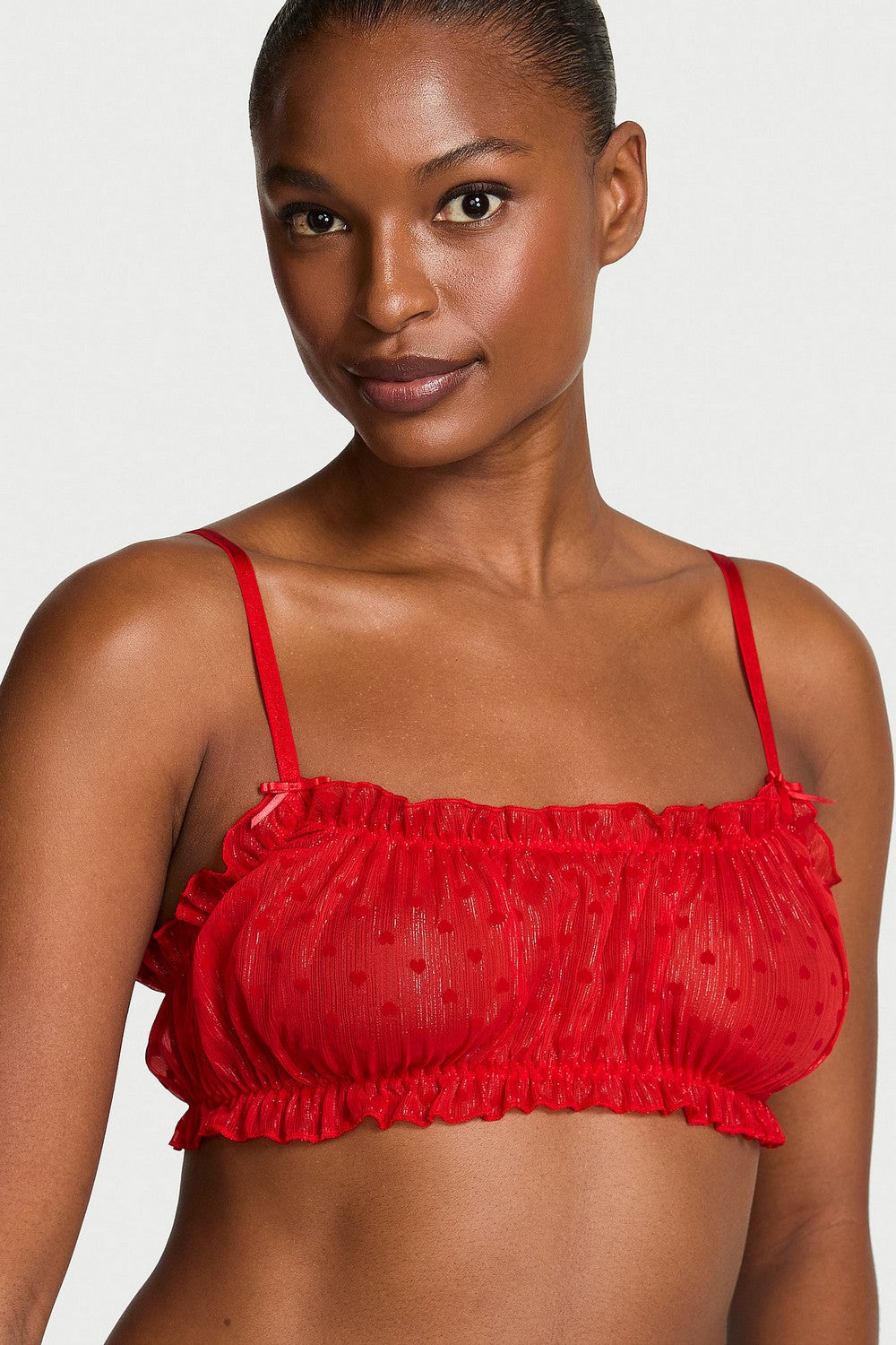 Бра-топ із шифону 788767123 red Victoria`s Secret