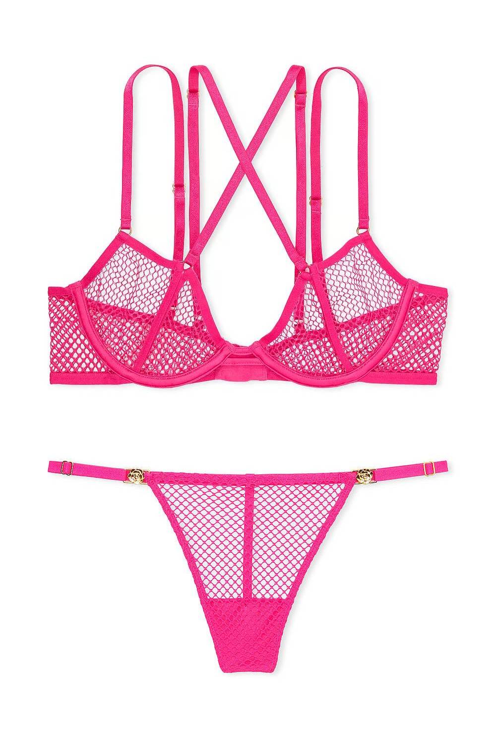 Комплект білизни із сітки 798770344 pink