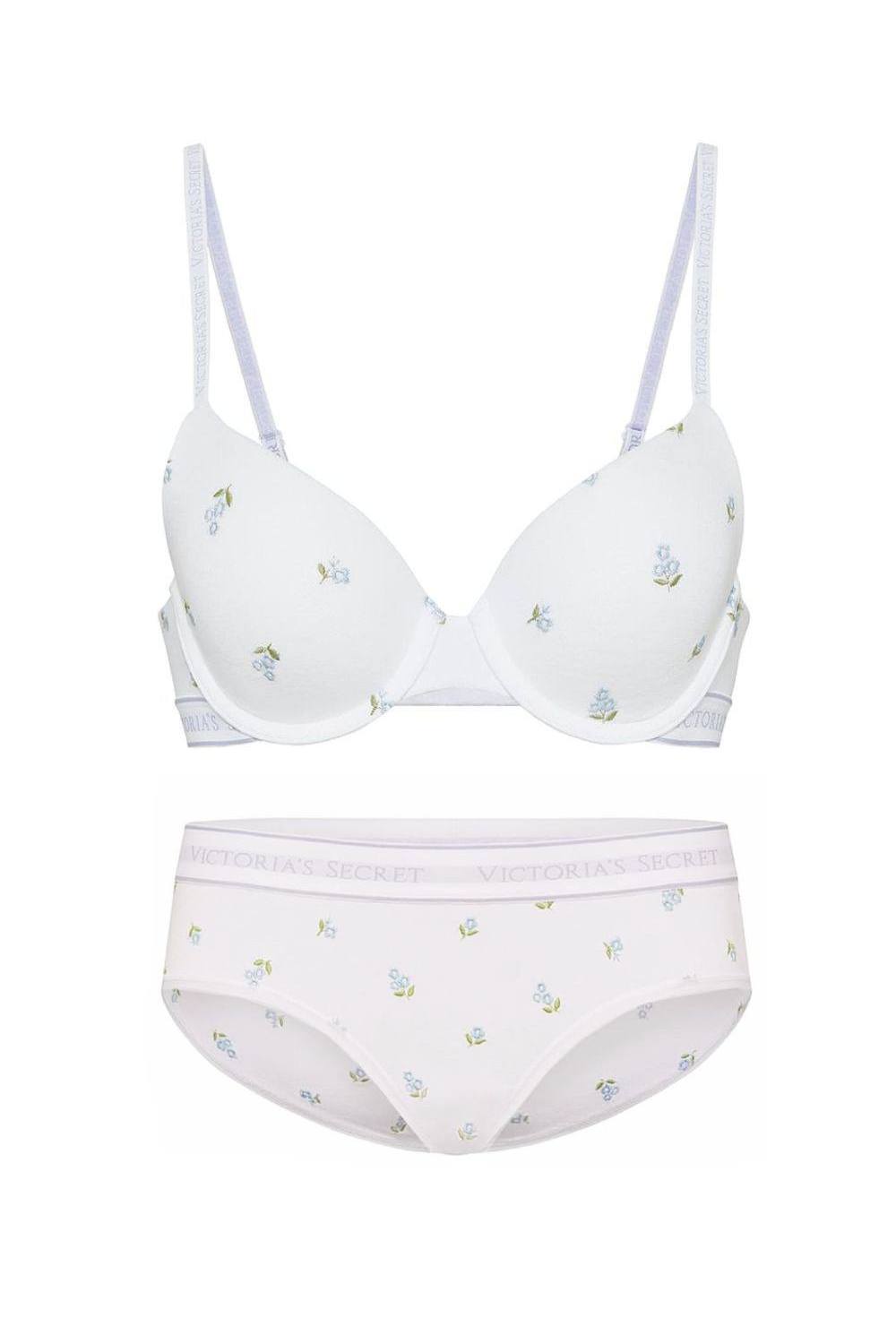Комплект білизни з принтом 831414546 white Victoria`s Secret