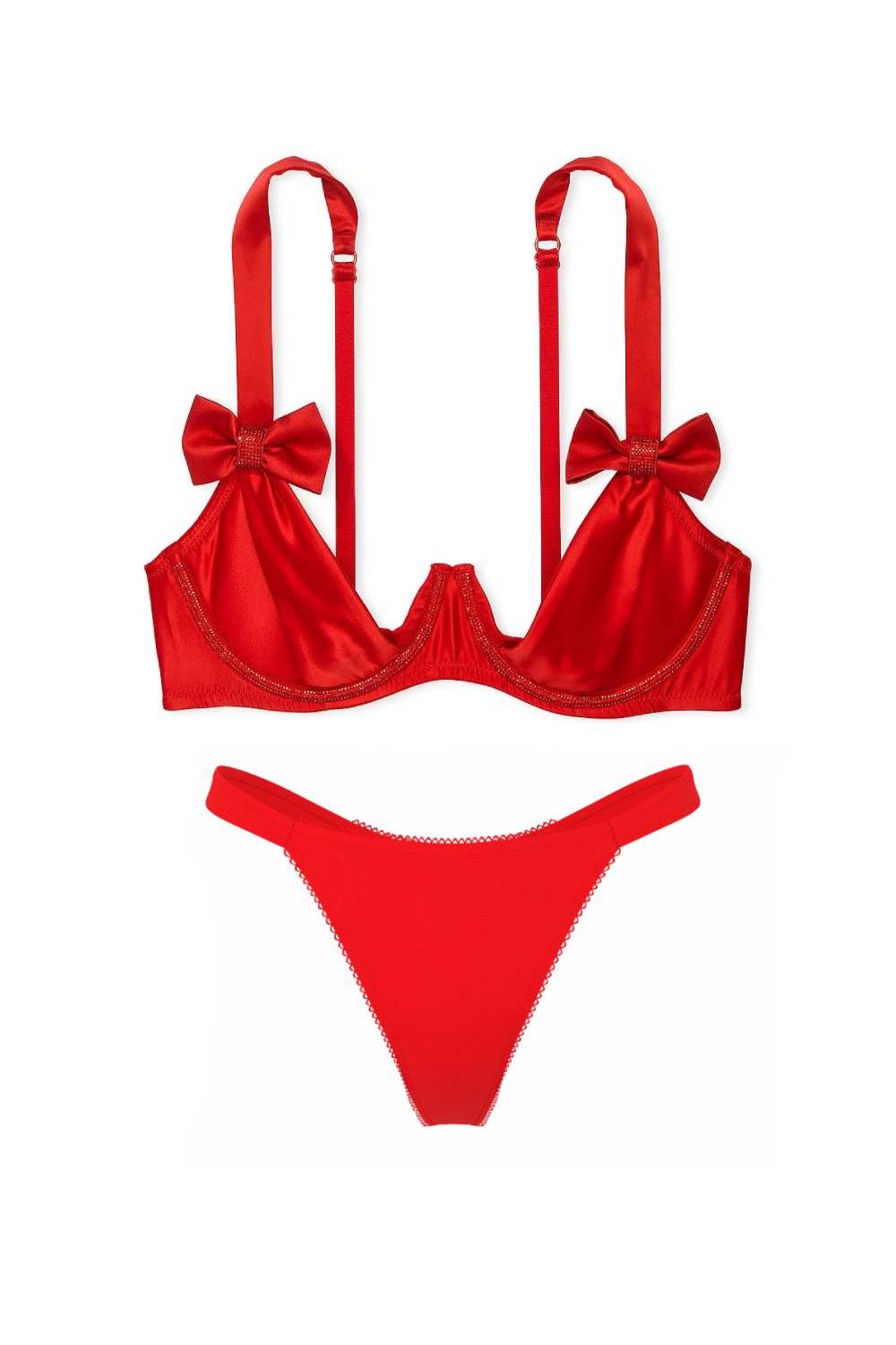 Атласний комплект білизни 848838130 Victoria`s Secret