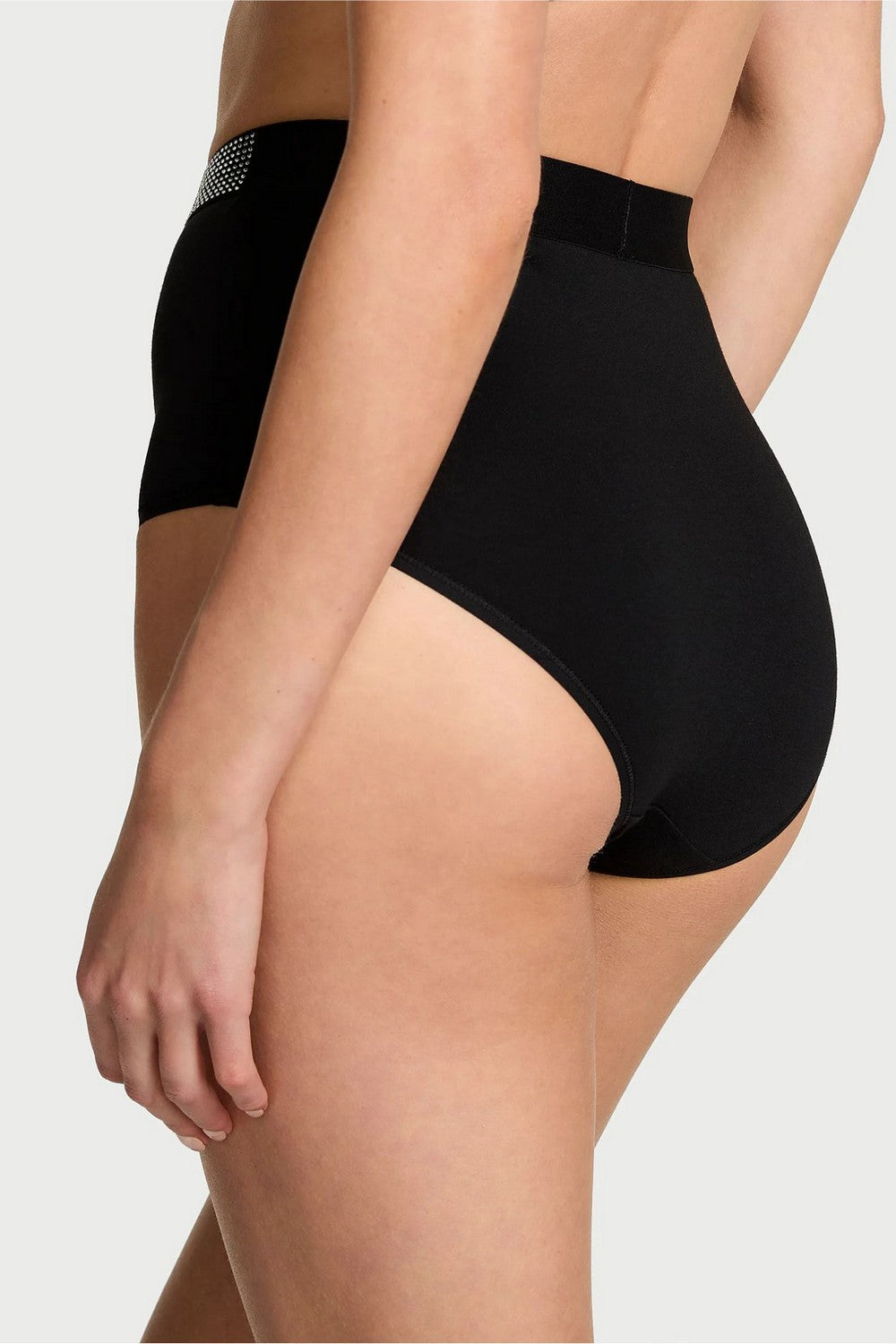 Високі трусики сліп 855643984 black Victoria`s Secret