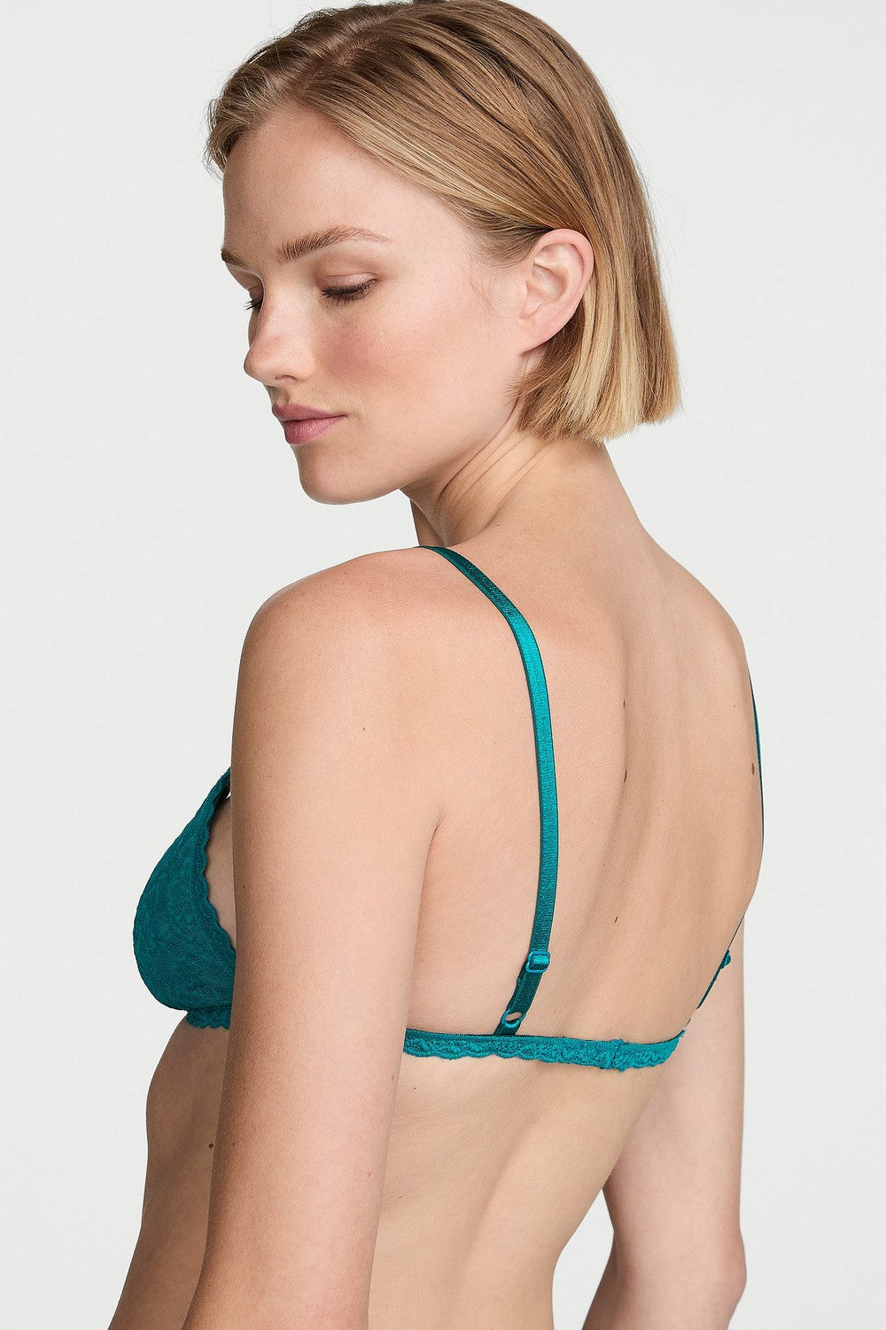 Мереживний комплект білизни 858461426 turquoise Victoria`s Secret спина
