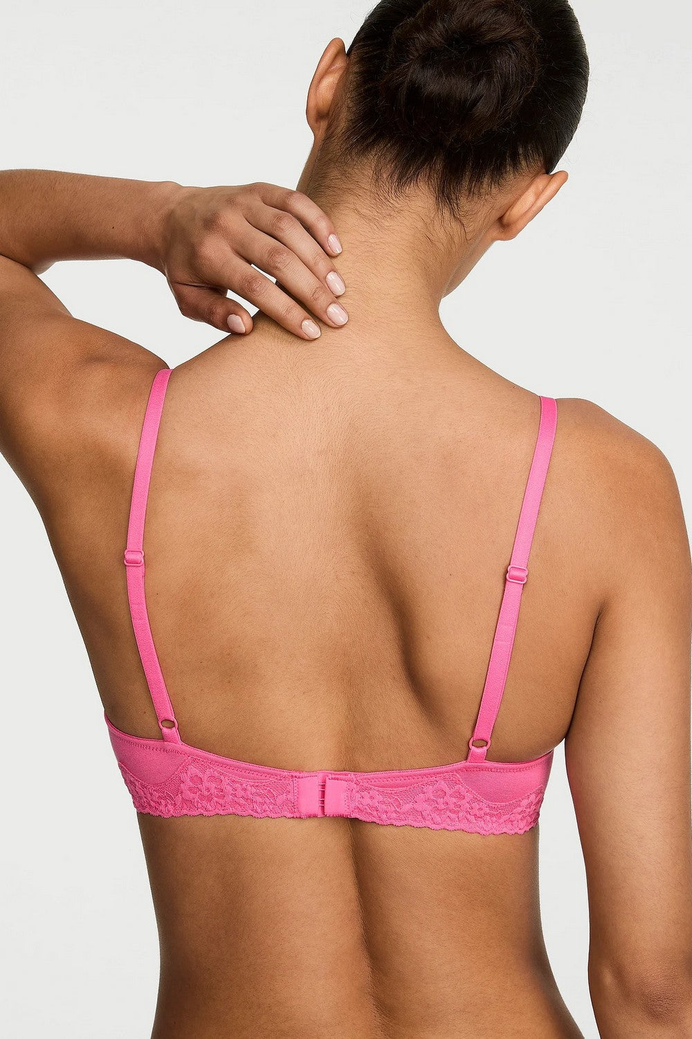 Комплект білизни з мереживом 883578286 pink Victoria`s Secret спина