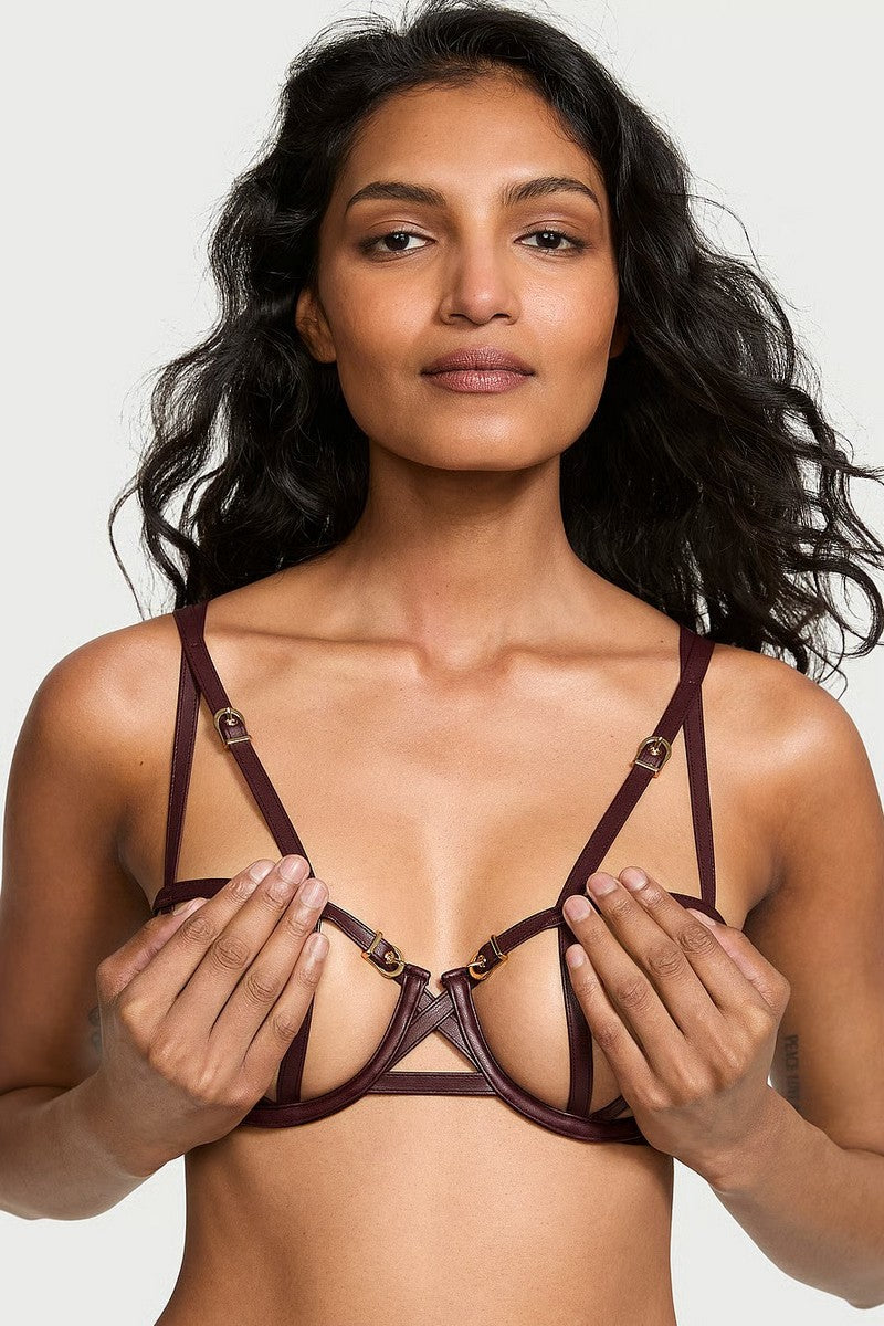 Комплект білизни з ремінців 911220149 burgundy