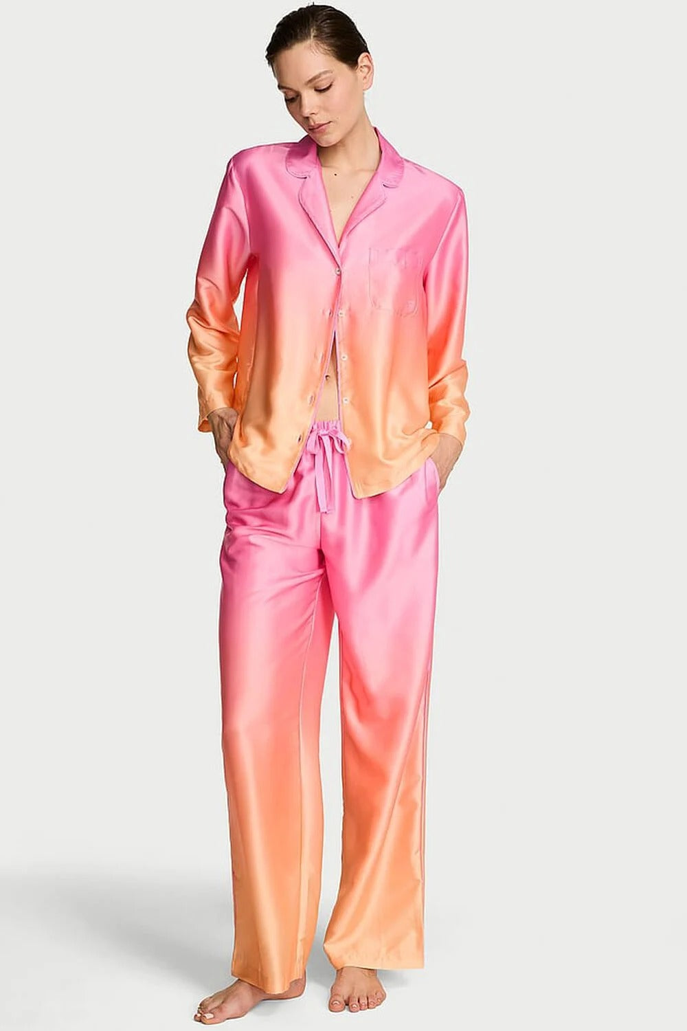 Піжама із сатину 921538287 pink Victoria`s Secret