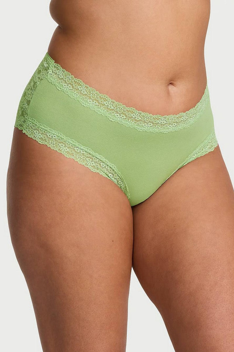 Трусики сліп з мереживом 949039353 green Victoria`s Secret