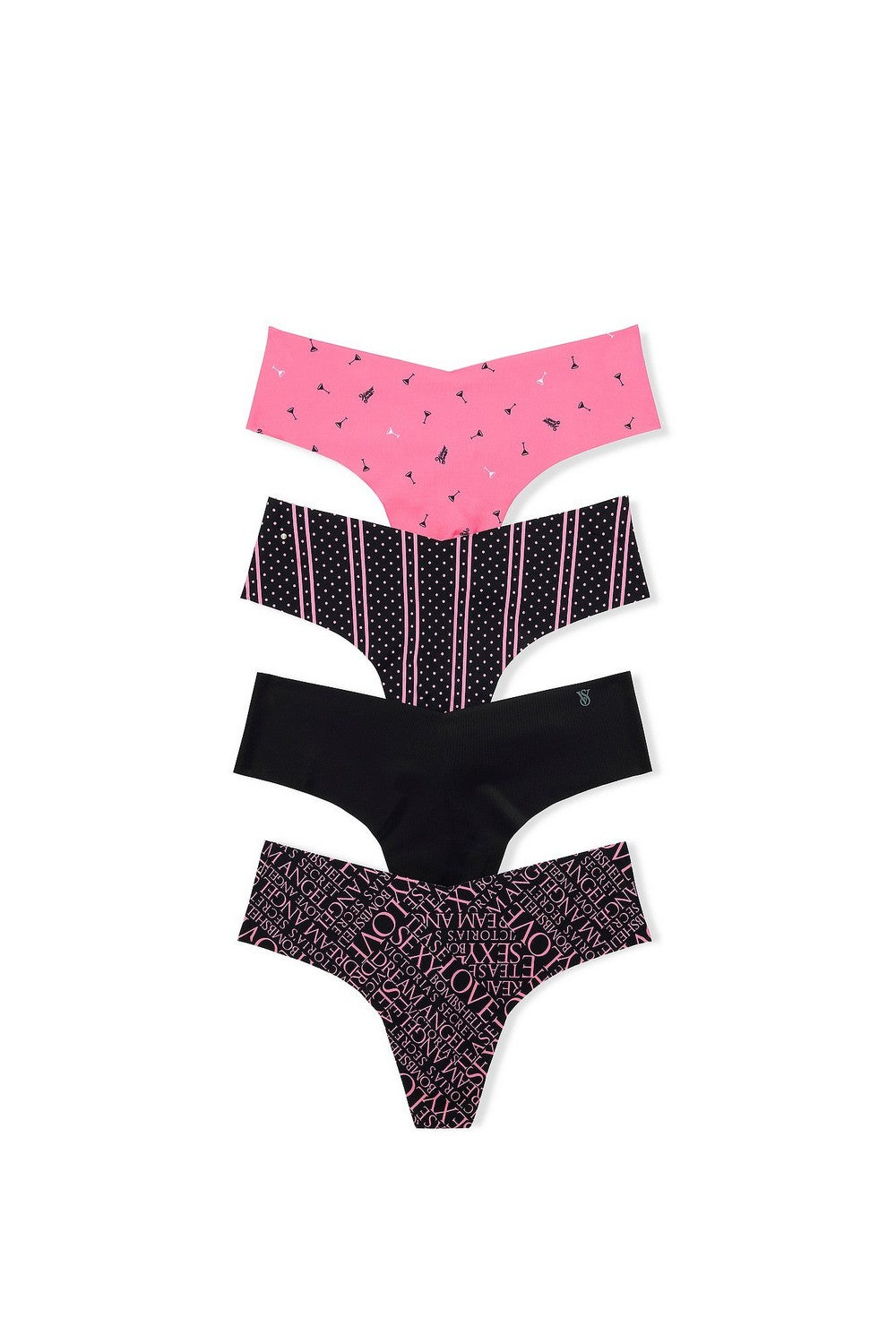 Безшовні трусики стрінг 984260175 (4 шт.) multi Victoria`s Secret